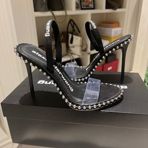 ALEXANDER WANG BLACK HEEL SANDALS